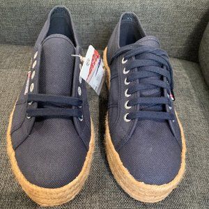 blue superga sneakers